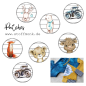 Preview: Patch / Aufnäher  - Wolpertinger sweet - Stripes white